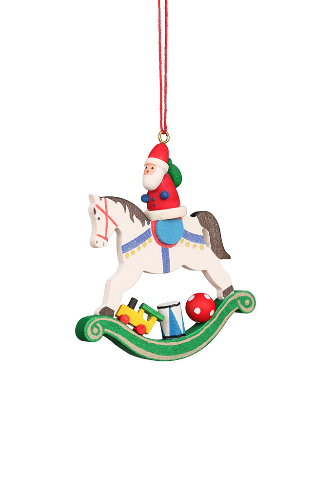 Santa On Rocking Horse Ornament Santa On Rocking Horse Ornament
