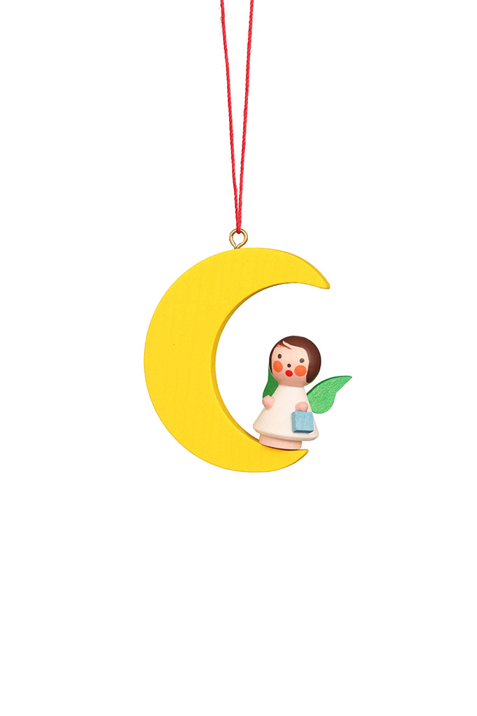 Angel In Moon Ornament