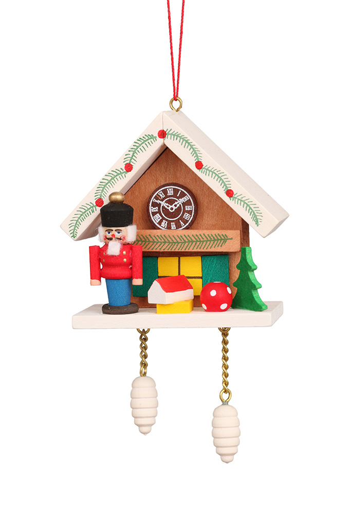 Cuckoo Clock Brown With Nutcr. Ornament Cuckoo Clock Brown With Nutcr. Ornament