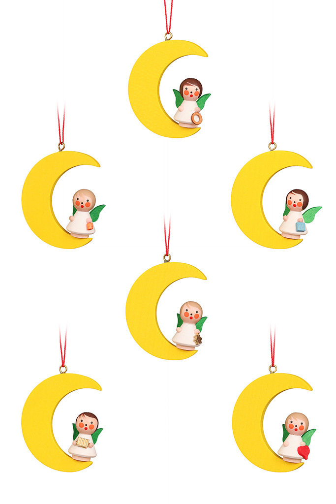 Angel In Moon Ornament Angel In Moon Ornament