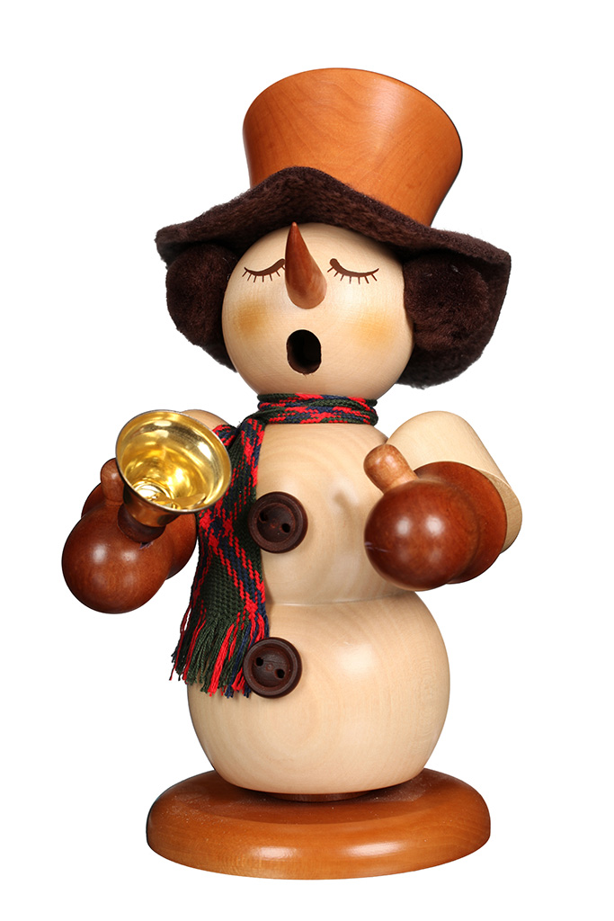 SM Snowman With Bell Natural SM Snowman With Bell Natural