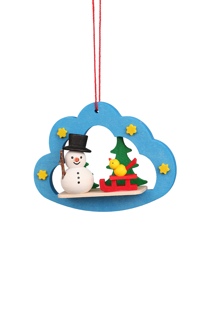 Snowman In Cloud Ornament Snowman In Cloud Ornament