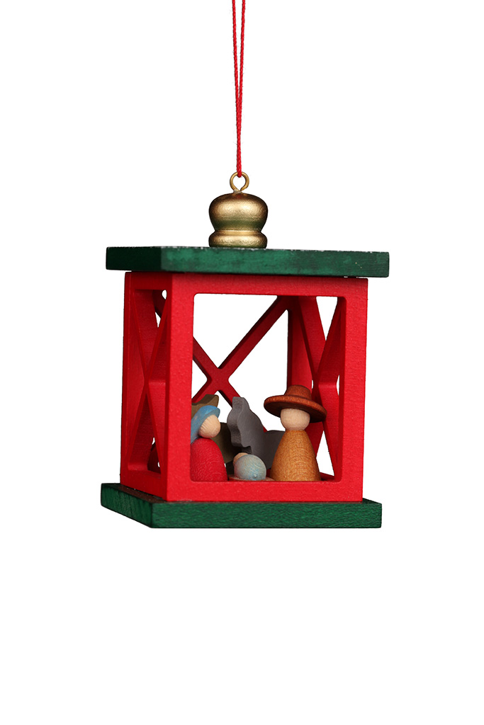 Christmas Lantern With Christmas Nativity Scene Ornament