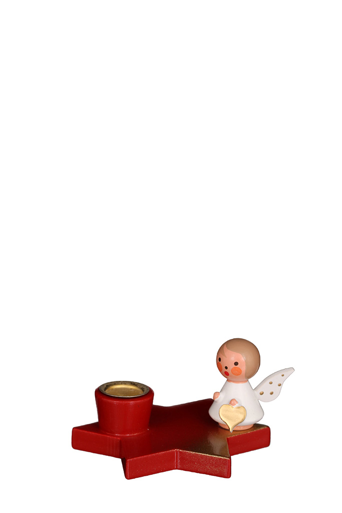 Leuchter Engel auf Stern rot Leuchter Engel auf Stern rot