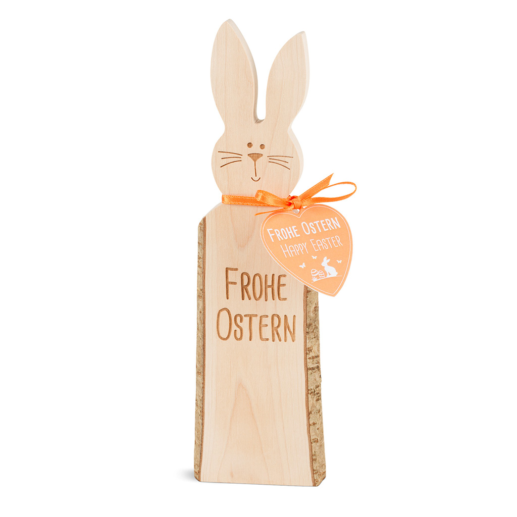 Osterhase mit Gravur „Frohe Ostern“ Osterhase mit Gravur „Frohe Ostern“