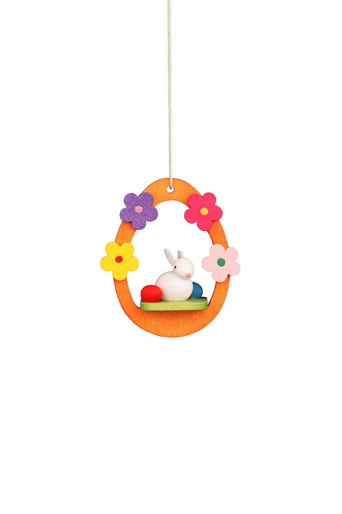 Rabbit White In Egg Ornament