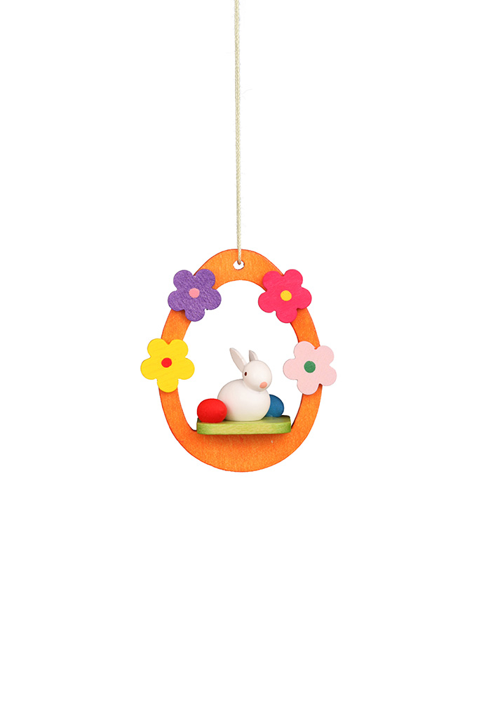 Rabbit White In Egg Ornament Rabbit White In Egg Ornament