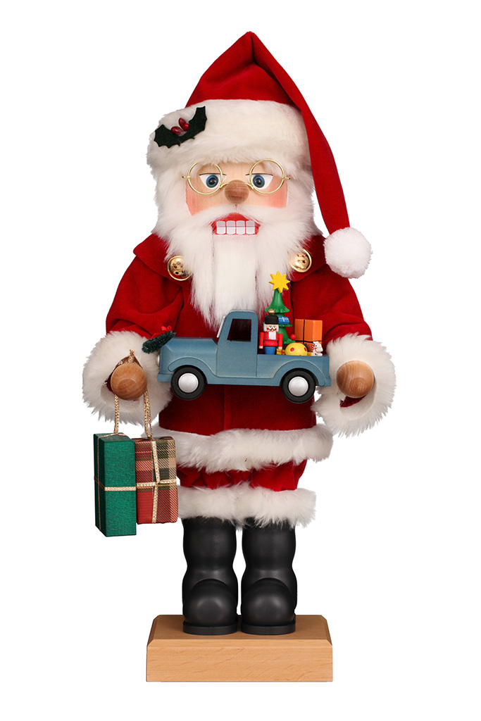 NK Weihnachtsmann mit Spielzeugauto