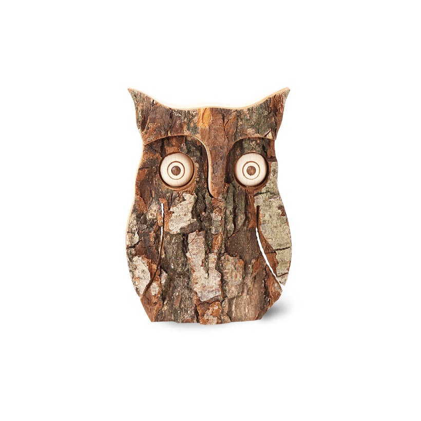 Owl With Bark