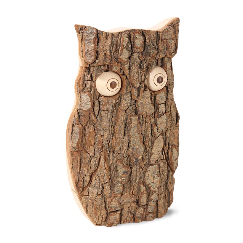 Owl With Bark