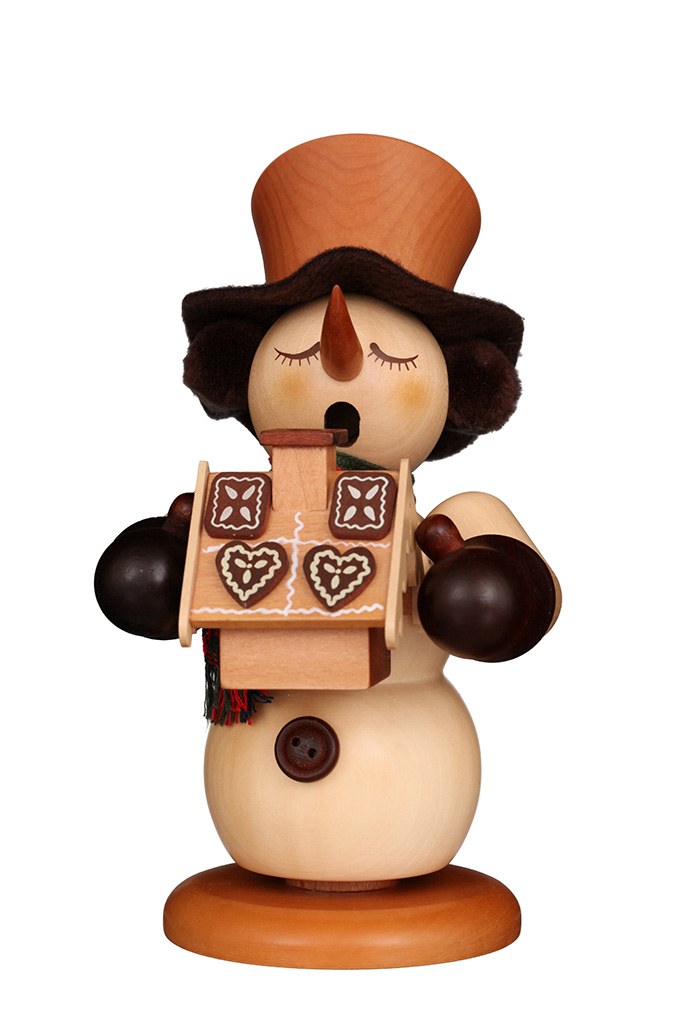 SM Snowman With Gingerbreadhouse Natural SM Snowman With Gingerbreadhouse Natural