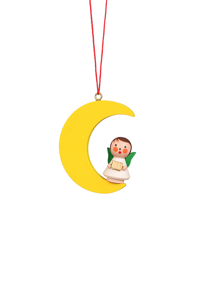 Angel In Moon Ornament