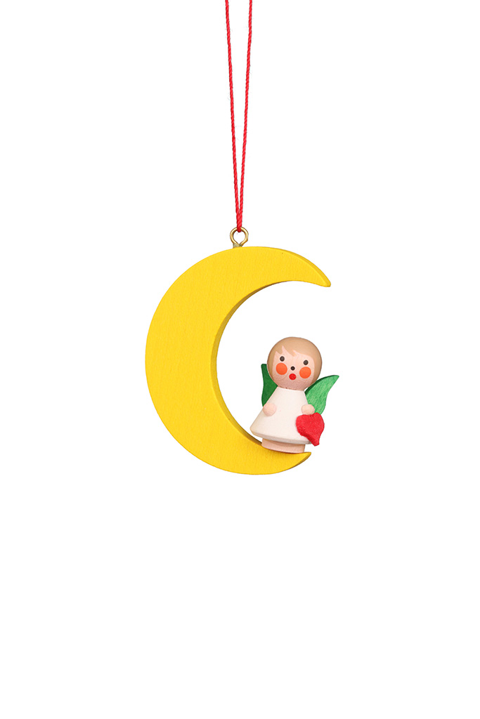 Angel In Moon Ornament