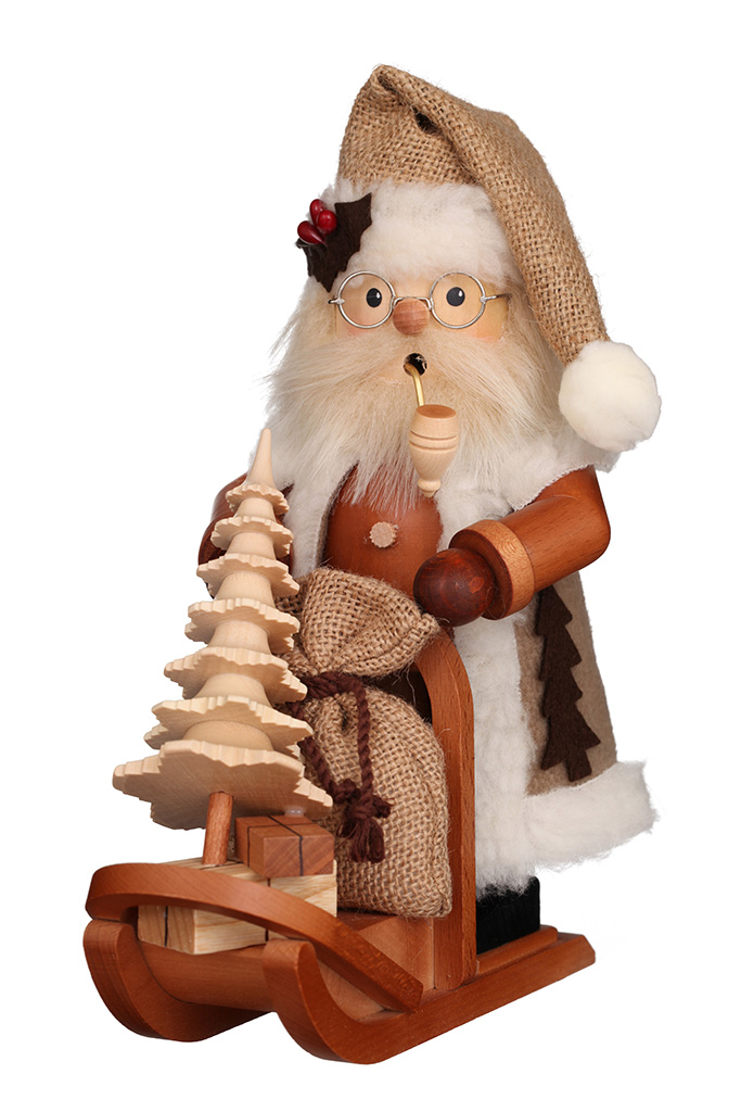 SM Santa Claus On Sled Natural SM Santa Claus On Sled Natural