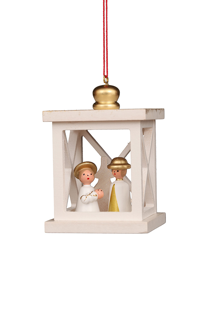 Christmas Lantern With Holy Familiy Ornament
