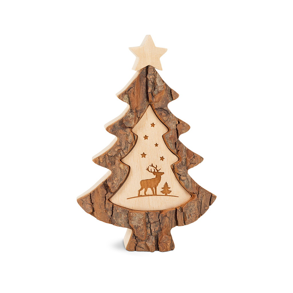 Christmas Tree With Engraving Motif: Deer