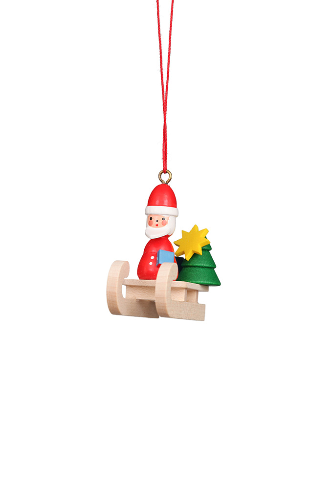 Santa Claus On Sled Ornament Santa Claus On Sled Ornament