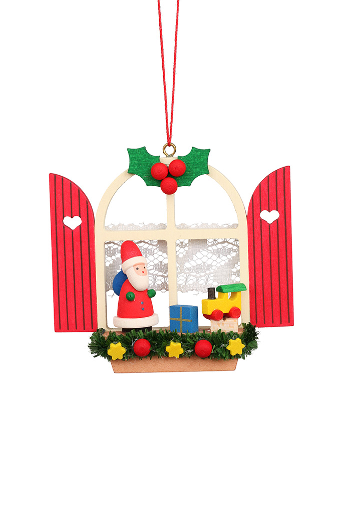 Advent Window Santa Ornament