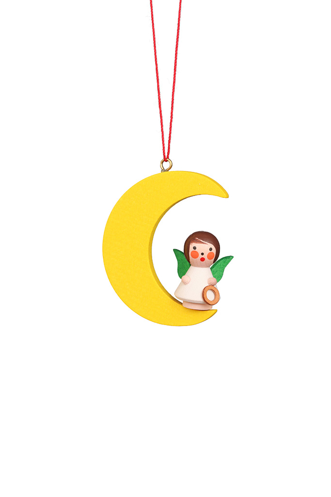 Angel In Moon Ornament