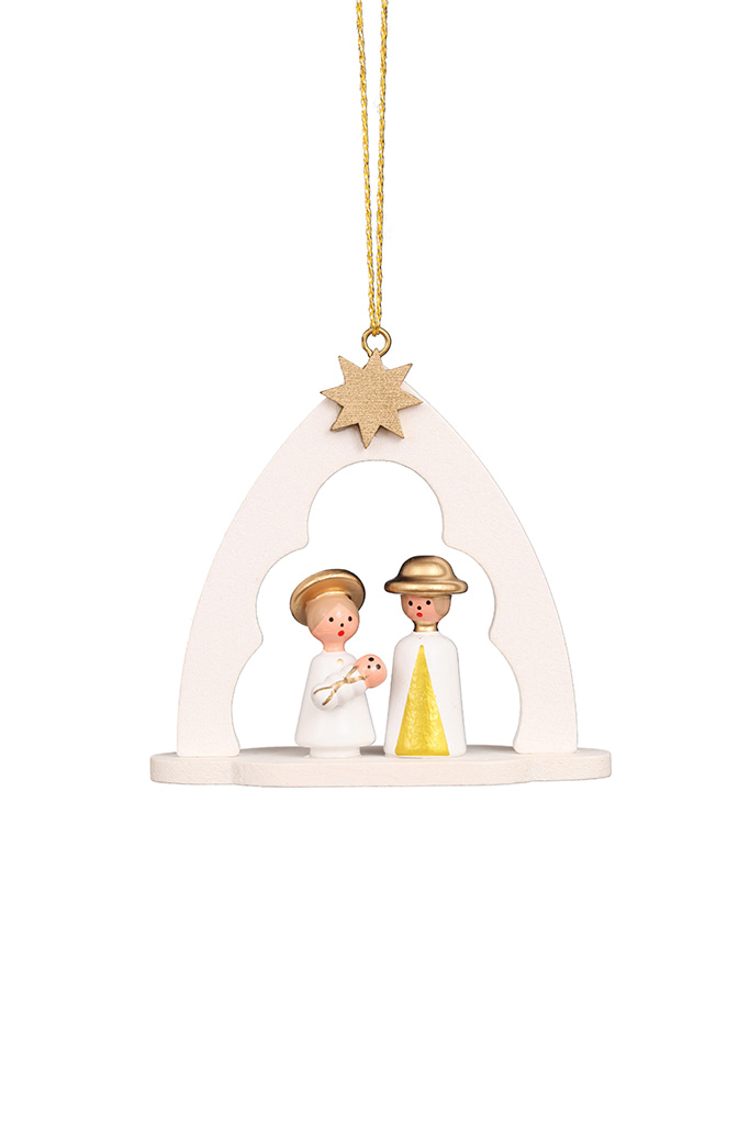 The Nativity White Ornament